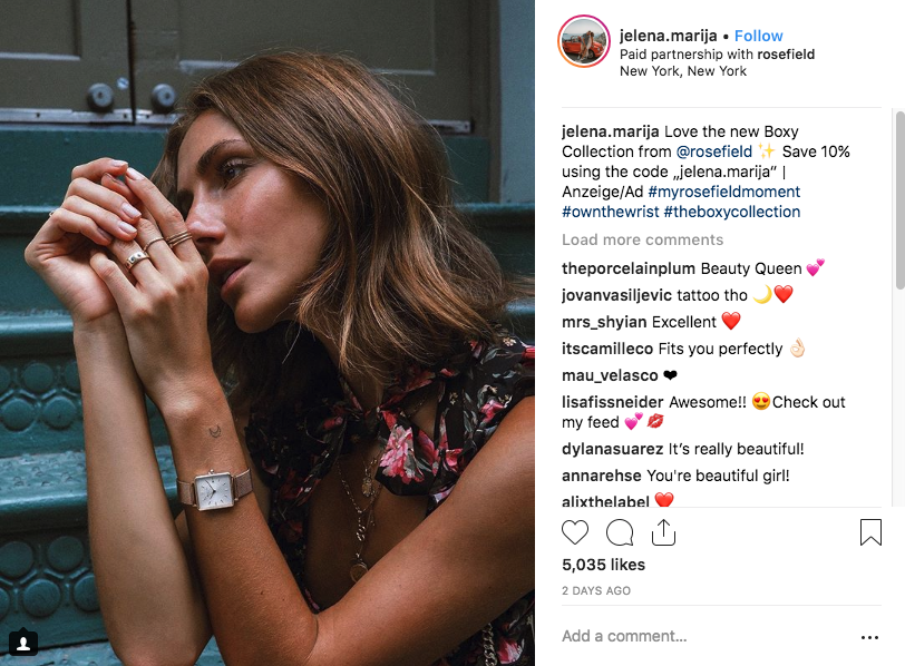 Jelena Marija Fashion Ecommerce Influencer Marketing Example
