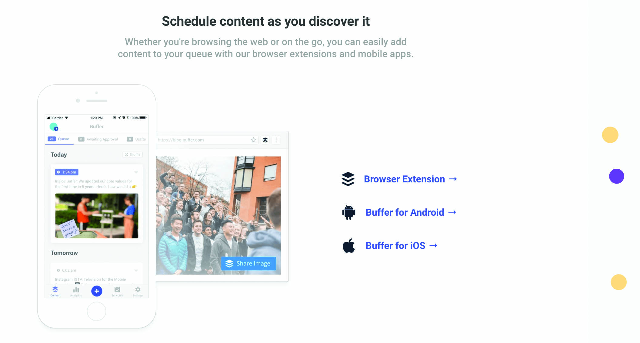 Buffer content